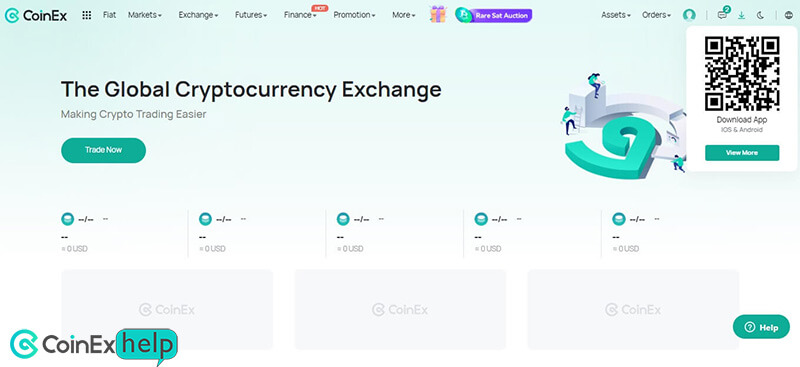 لینک های نصب اپ Coinex