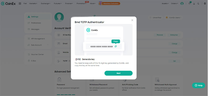 آموزش فعال کردن TOTP