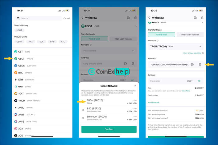 انتخاب ارز دیجیتال مورد برداشت و نوع شبکه