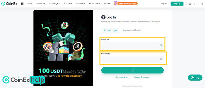 وارد کردن اطلاعات حساب