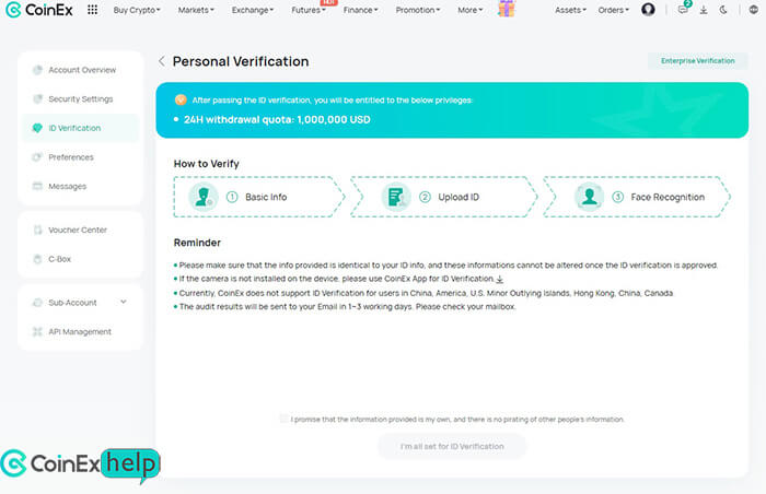 صفحه personal Verification
