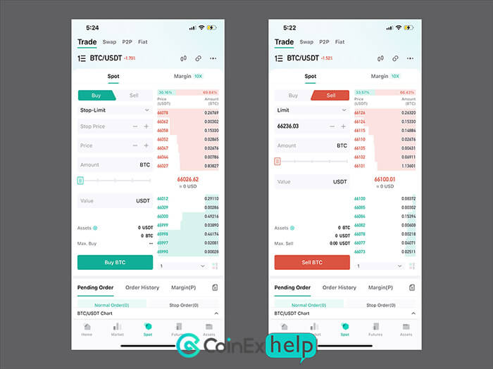 انتخاب نوع سفارش از نظر خرید (Buy) یا فروش