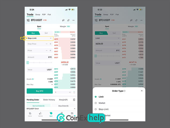 انتخاب نوع سفارش‌گذاری