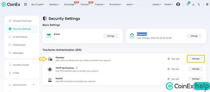 انتخاب پس کی passkey