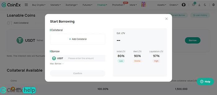 گزینه Add Collateral