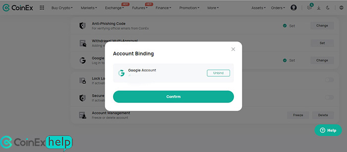 تایید فرایند بایندینگ