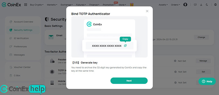 وارد پنل totp