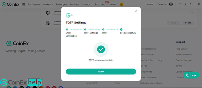 تایید فعال‌سازی کد گوگل آتنتیکیتور