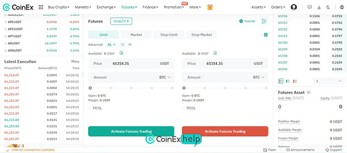 پنل معاملاتی بازار Futures
