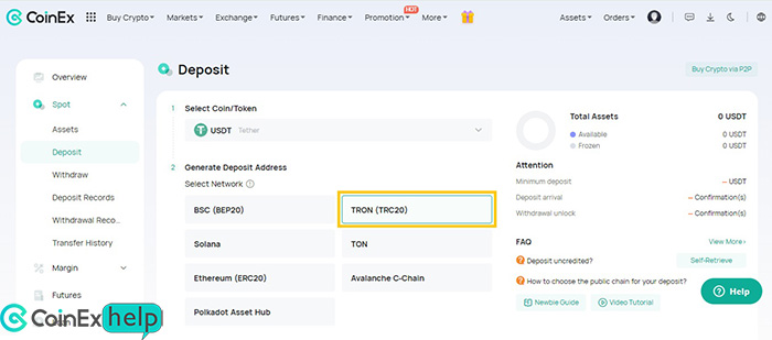 انتخاب شبکه ترون برای تتر