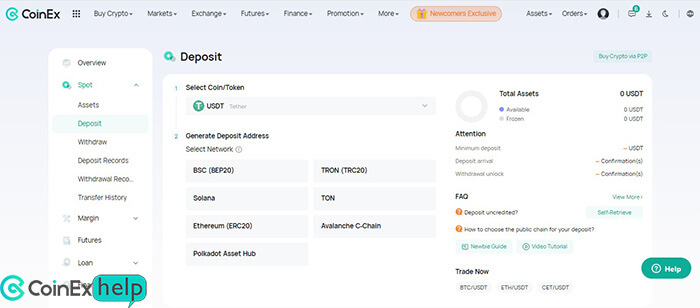 انتخاب ارز و شبکه انتقال