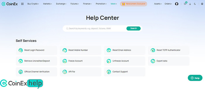 دسته بندی بخش کمک یا هلپ سنتر