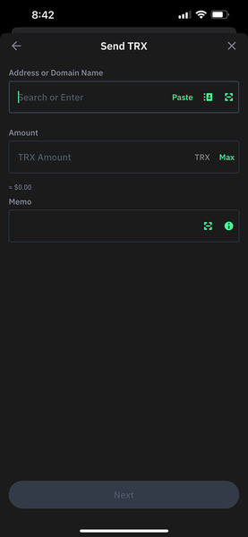 وارد کردن ادرس جهت واریز