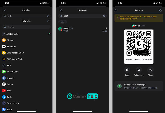 نمایش ادرس ارز