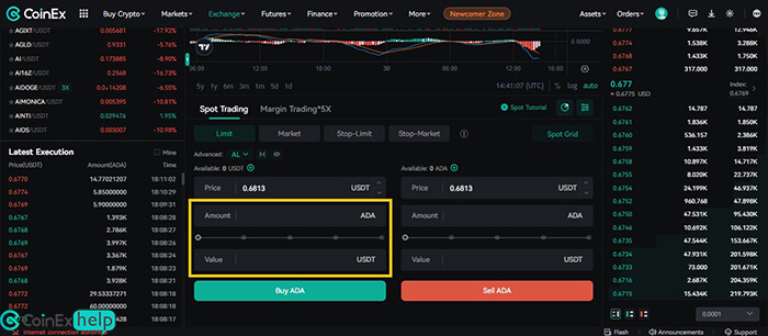 فیلد Amount مقدار ارز دیجیتال