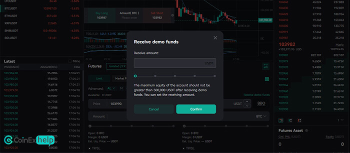 شارژ حساب دمو کوینکس